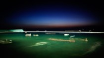 Early morning lap swimmers in the Ocean Baths, Newcastle.