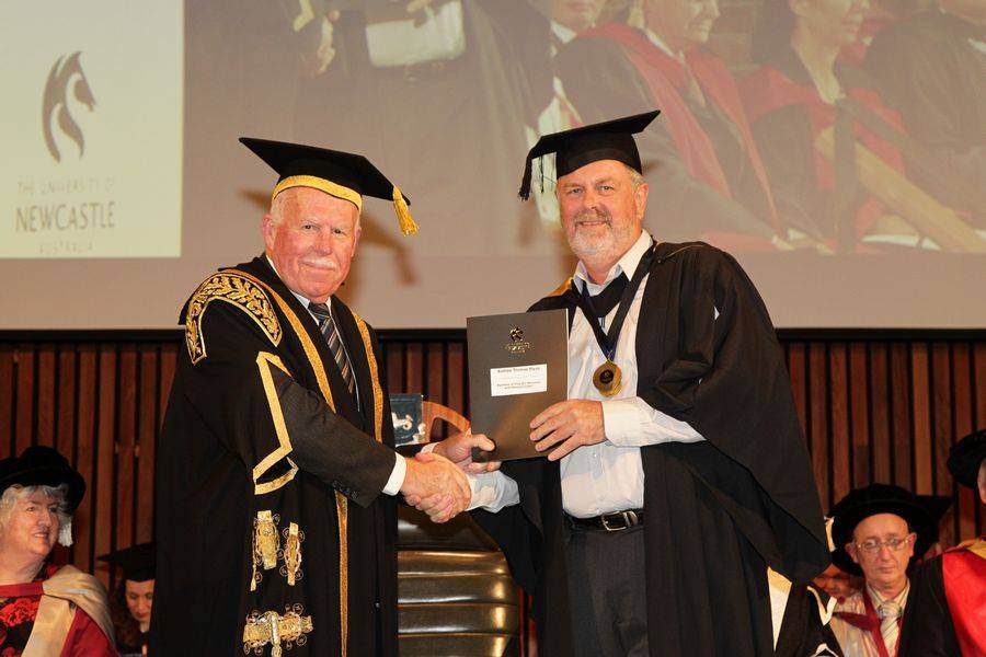 Graduation handshake